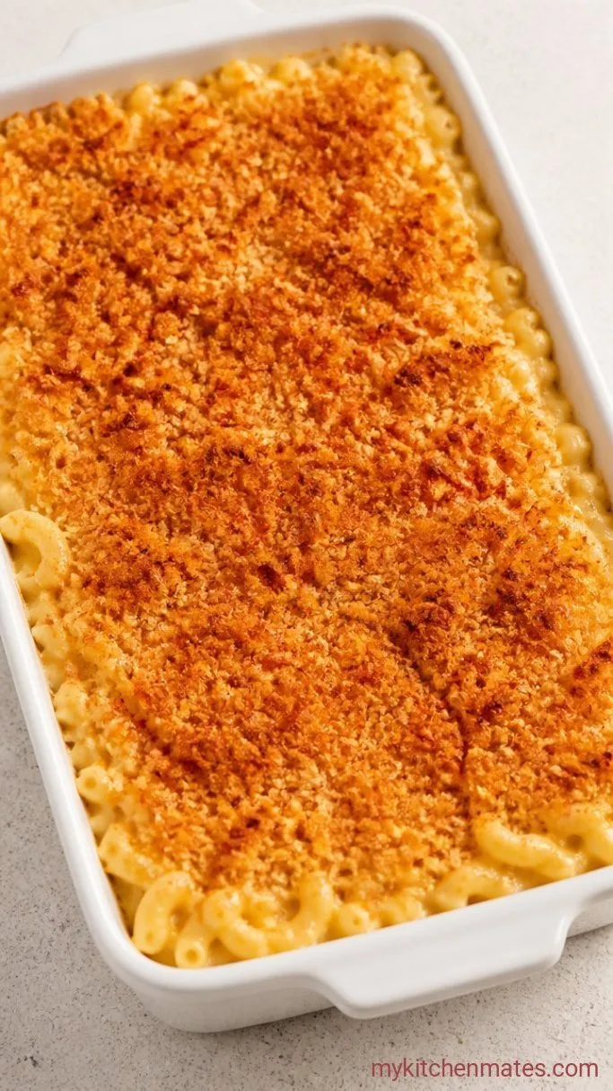 Creamy Baked Alfredo Mac and Cheese Step 5: Broil to Golden