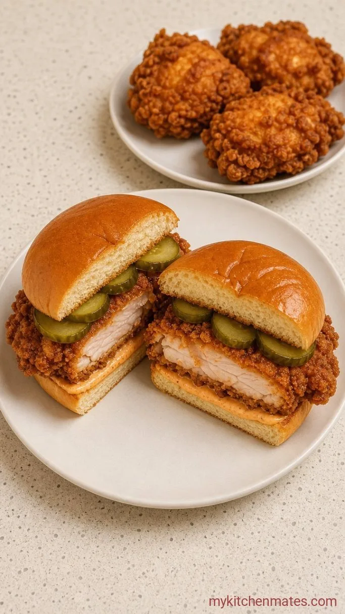 Crispy Buttermilk Fried Chicken Sandwich Step 5: Build the Sandwiches