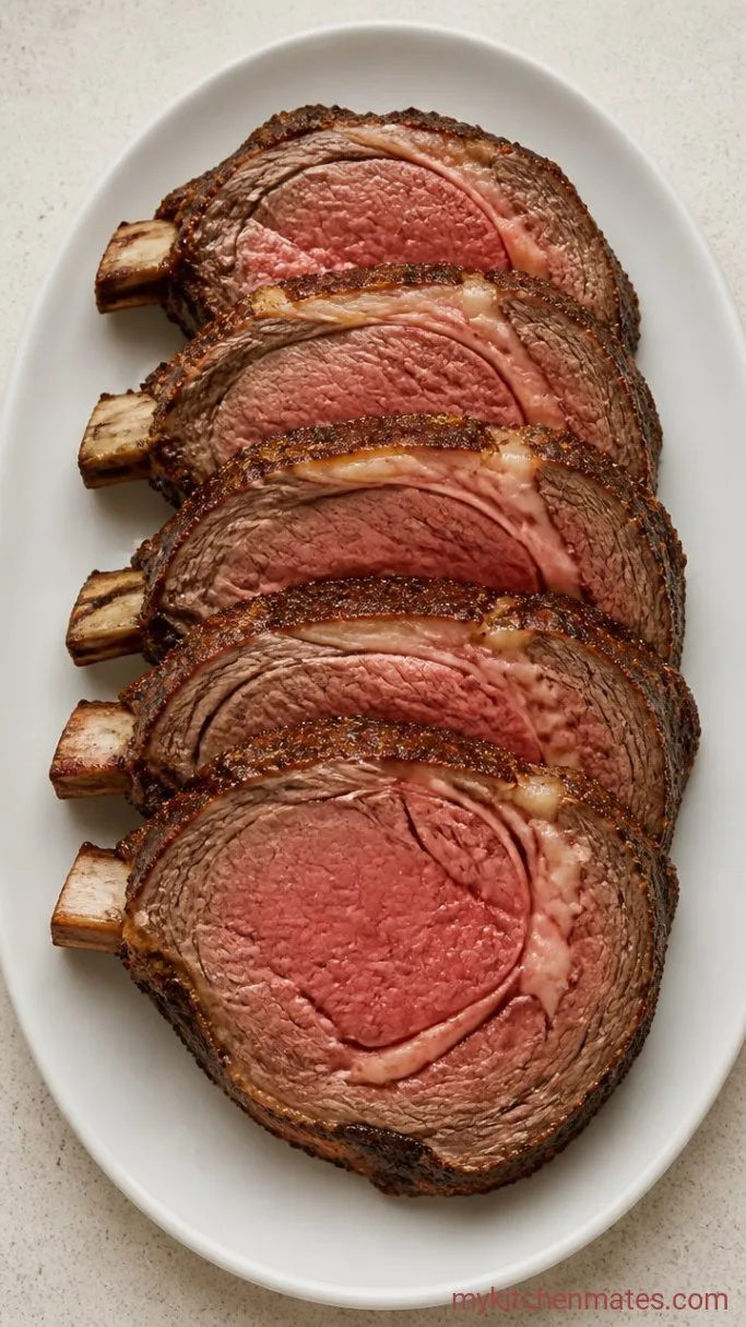 Slow-Roasted Prime Rib with Garlic-Herb Crust Step 5: Carve and Serve the Prime Rib