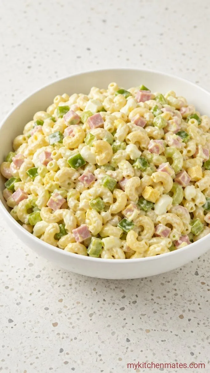 Creamy Southern Pasta Salad with Ham and Egg Step 5: Chill and Serve the Salad
