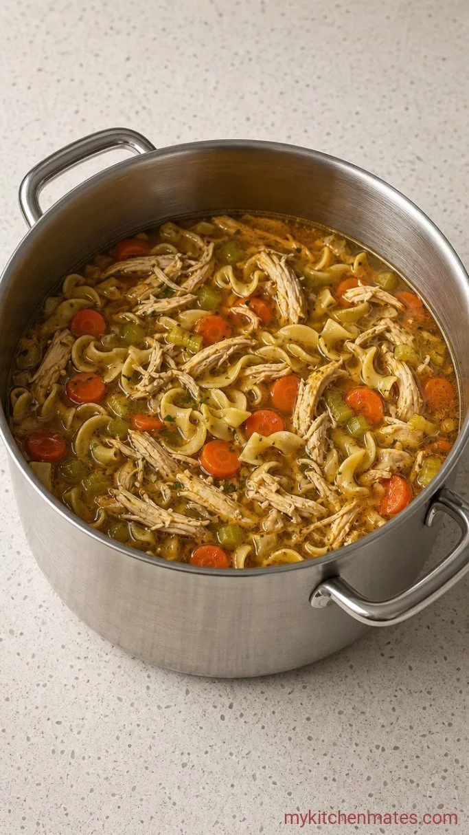 Hearty Pioneer Woman Chicken Noodle Soup Step 5: Cook the Noodles