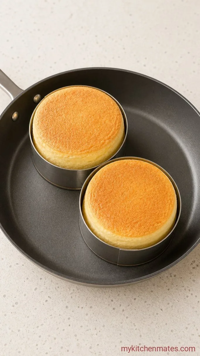 Jiggly Japanese Souffle Pancakes Step 5: Cook the Pancakes