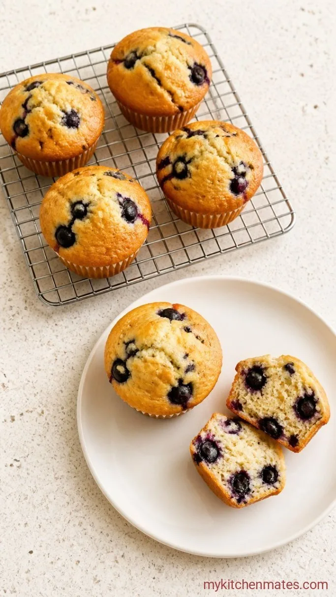 Tender Low Sugar Blueberry Muffins (Ready in 30 Minutes) Step 5: Cool and Serve