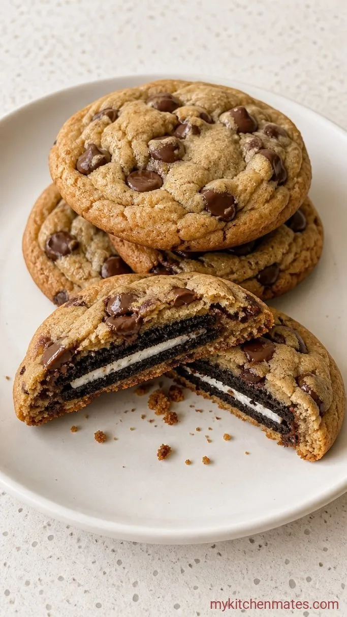 Thick and Chewy Oreo Stuffed Cookies Step 5: Cool and Serve