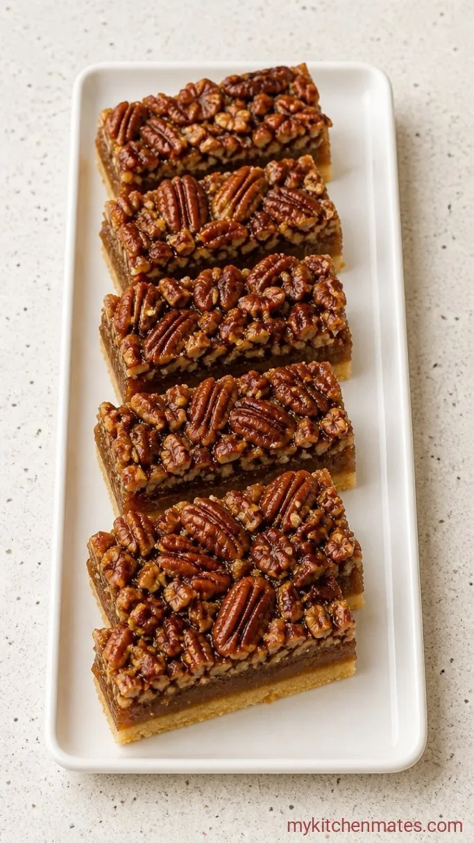 Sticky Gluten Free Pecan Pie Bars Step 5: Cool and Slice the Bars