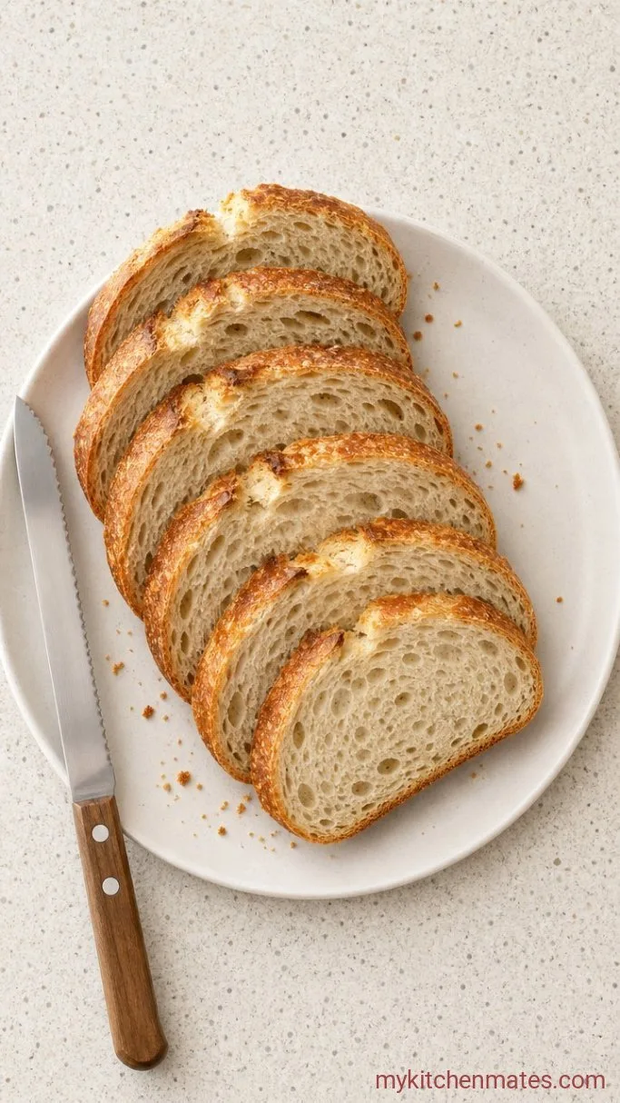 4-Ingredient Air Fryer Bread Step 5: Cool and Slice the Bread