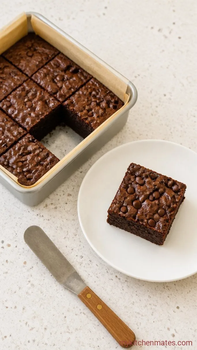 Fudgy Flourless Black Bean Brownies Step 5: Cool and Slice the Brownies
