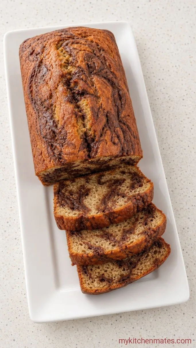 Nutella Banana Bread with a Chocolate Hazelnut Swirl Step 5: Cool and Slice the Loaf