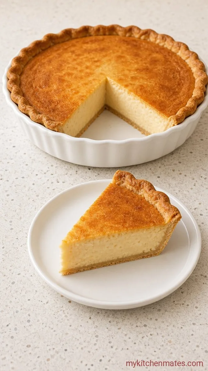 Easy Cottage Cheese Pie That Tastes Like Cheesecake Step 5: Cool and Slice the Pie