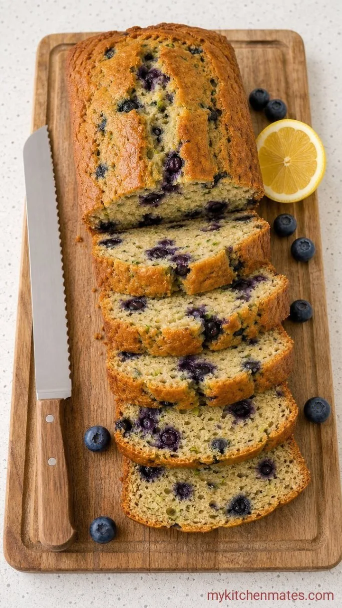 Moist Lemon Blueberry Zucchini Bread Step 5: Cool and Slice