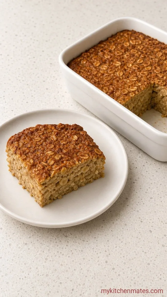Fluffy Blender Protein Baked Oats Step 5: Cool and Slice