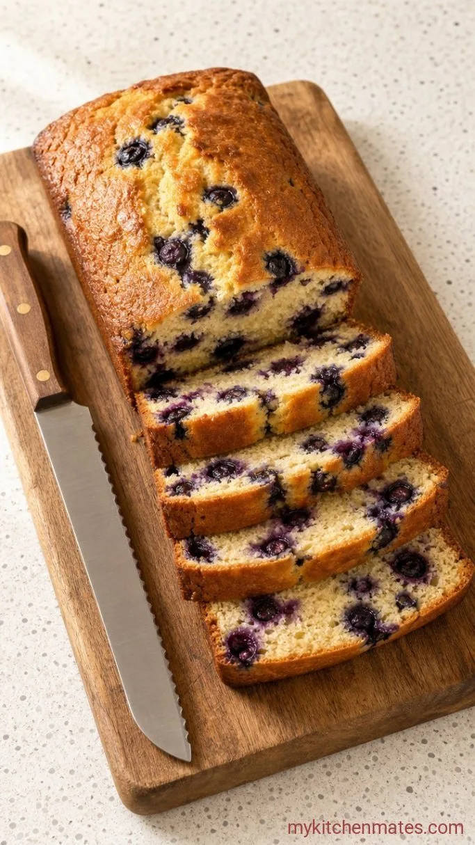 Easy Blueberry Quick Bread (No Mixer Needed) Step 5: Cool and Slice