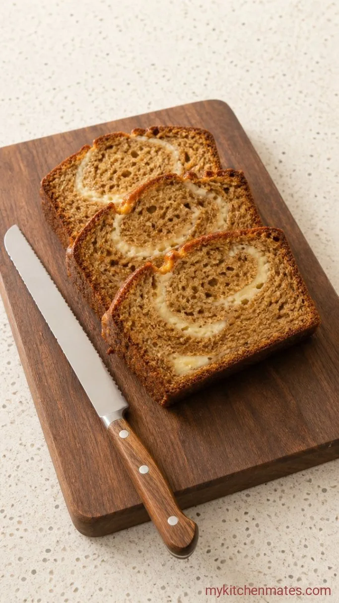 Cream Cheese Banana Bread with a Tangy Swirl Step 5: Cool and Slice