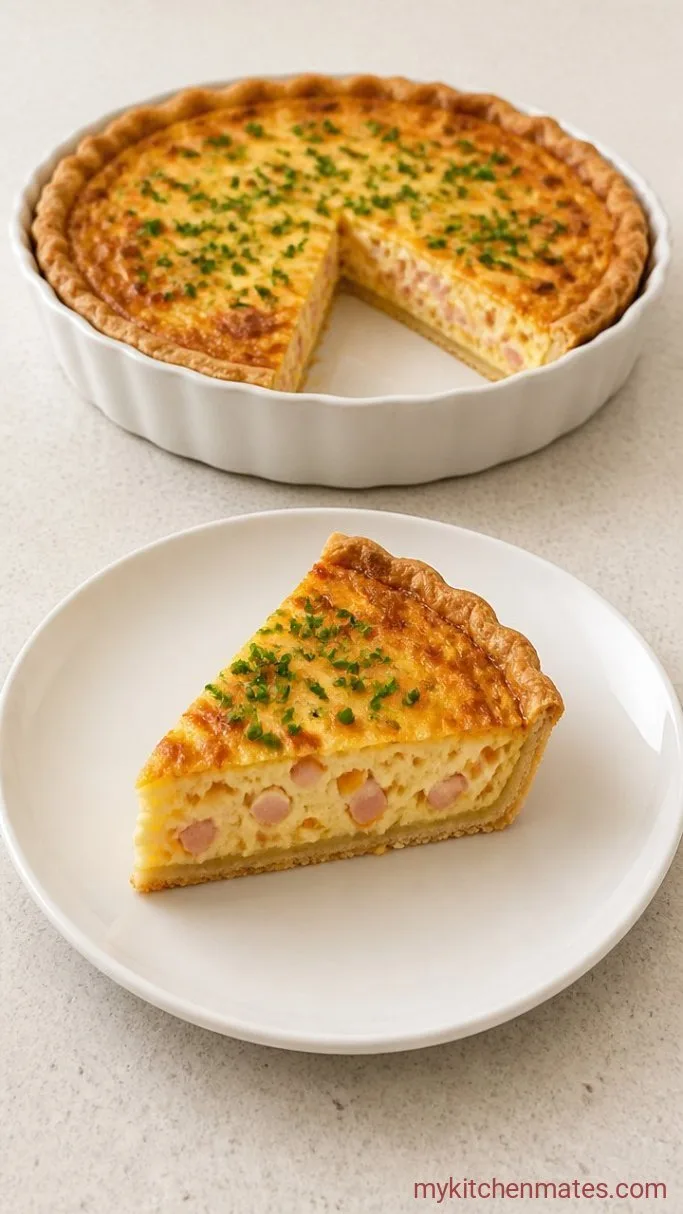My Go-To Ham and Cheese Quiche Step 5: Cool and Slice