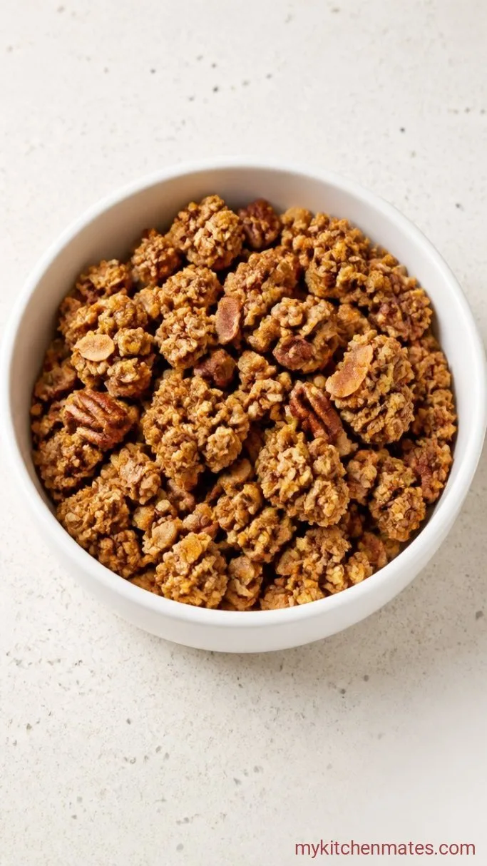 Crispy Low Sugar Granola (So Much Crunch, So Little Sweet) Step 5: Cool and Snap Into Clusters