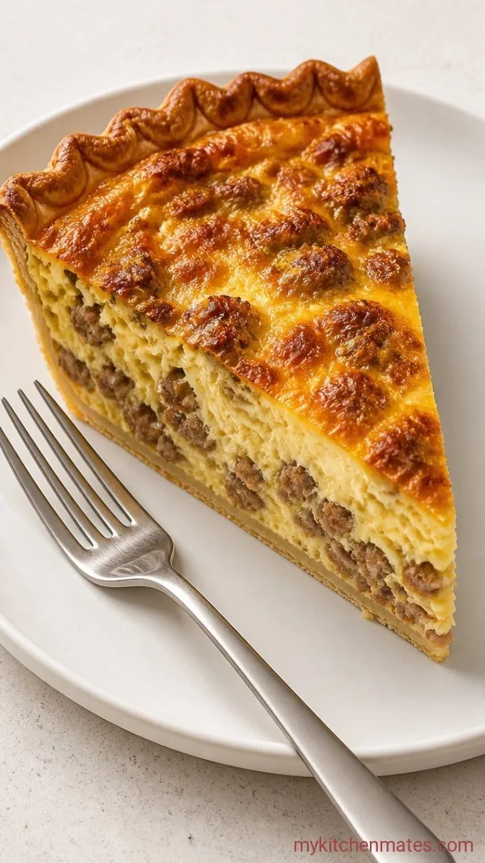 Sausage Quiche Ready in Under an Hour Step 5: Cool, Slice, and Serve