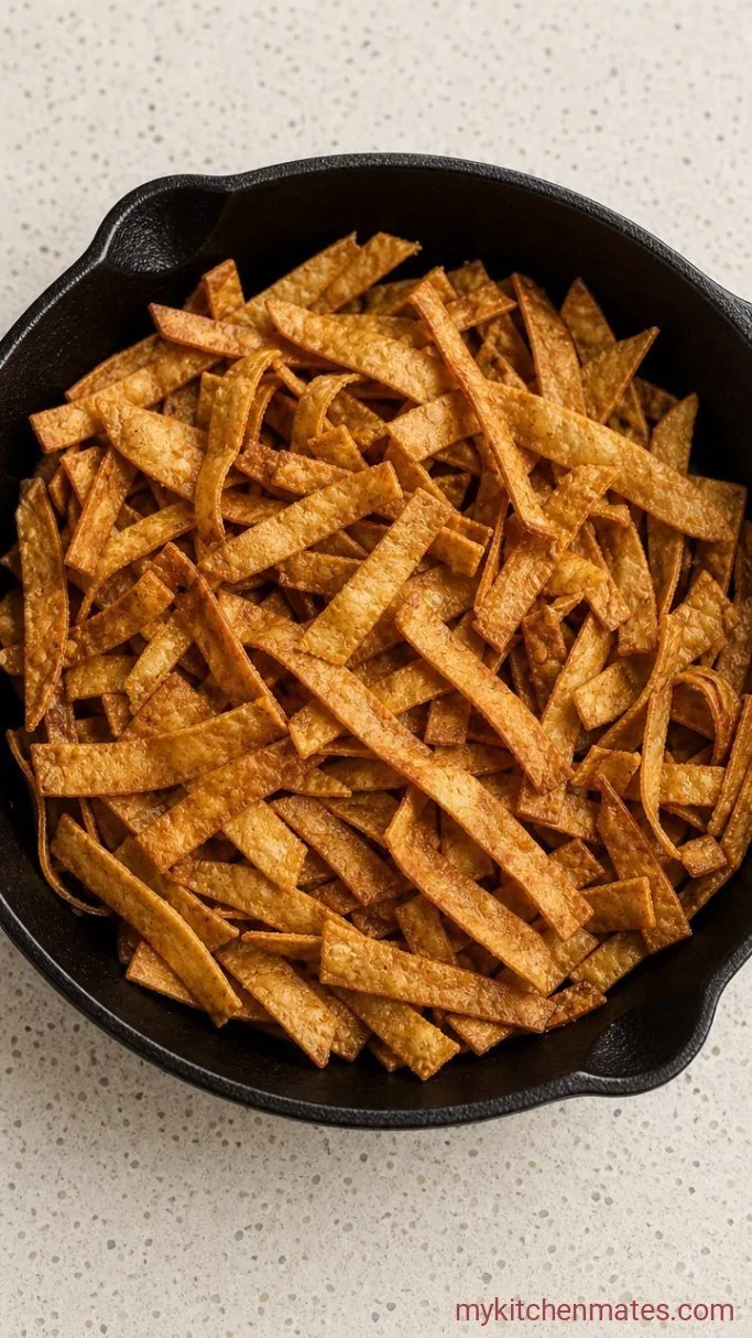 Step 5: Crisp the Tortilla Strips