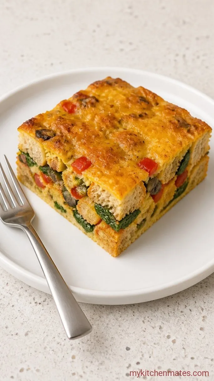 Hearty Vegan Breakfast Casserole with Cheesy Tofu Scramble Step 5: Cut and Serve