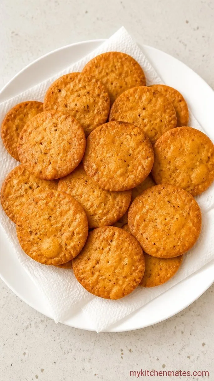 Crispy Mathri Recipe (Indian Snack Crackers) Step 5: Drain and Cool the Mathris