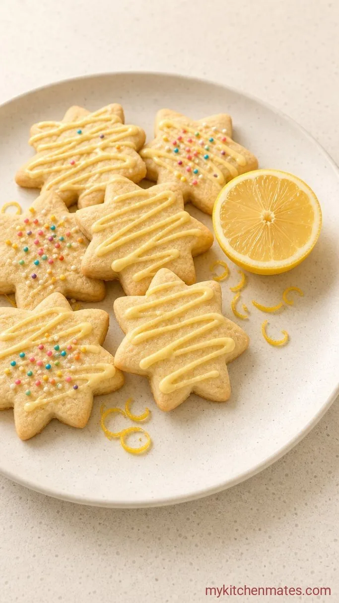 Colorful Summer Sugar Cookies with Lemon Icing Step 5: Drizzle and Decorate with Lemon Icing