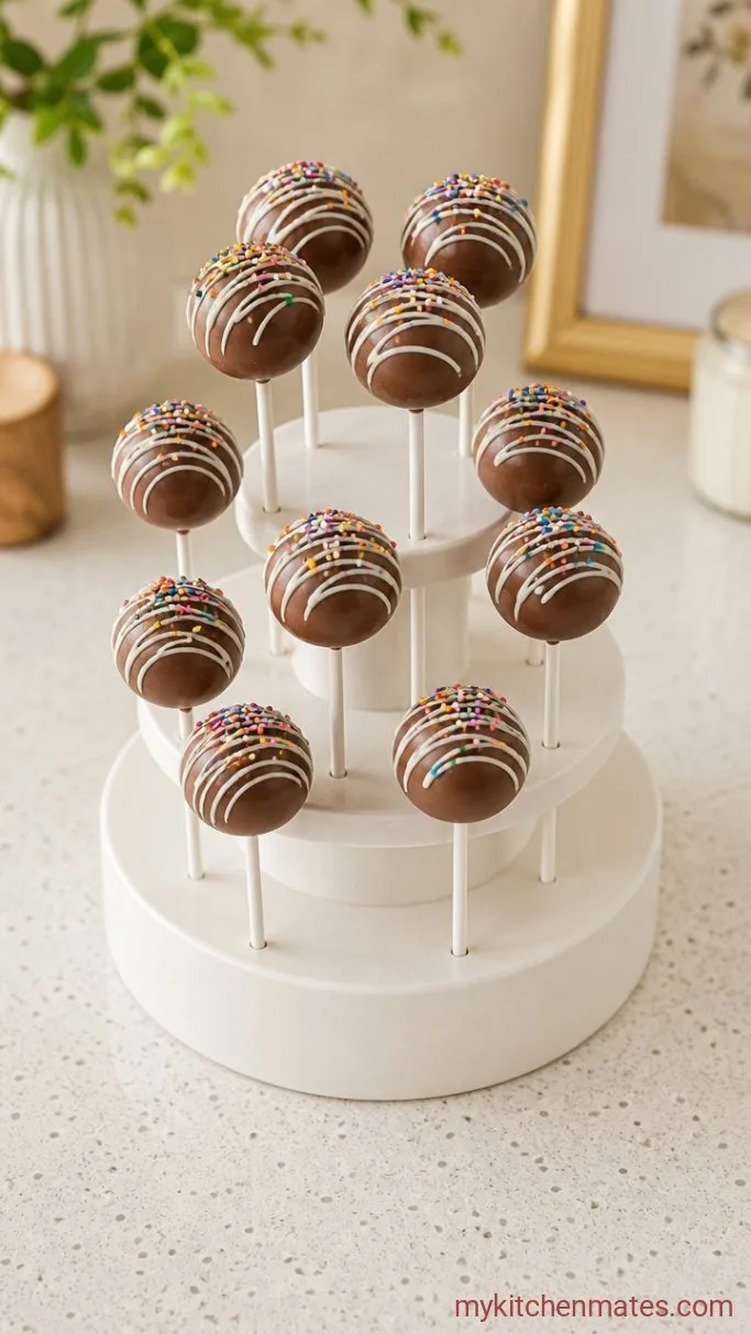 Cookie Dough Cake Pops (Safe to Eat Raw!) Step 5: Drizzle and Serve
