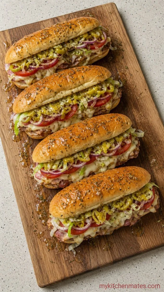 Hearty Italian Grinder Sandwich Step 5: Drizzle and Serve