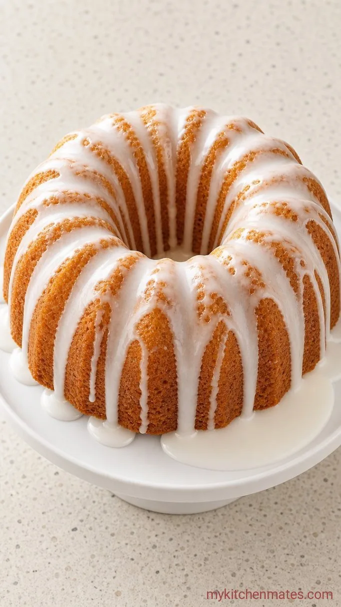 Moist Sour Cream Bundt Cake with Vanilla Glaze Step 5: Drizzle the Glaze