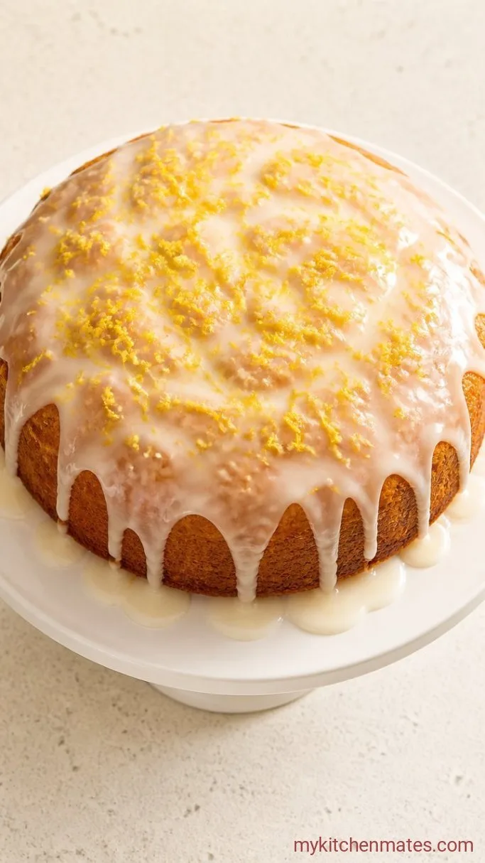One-Bowl Lemon Almond Cake Step 5: Drizzle the Lemon Glaze