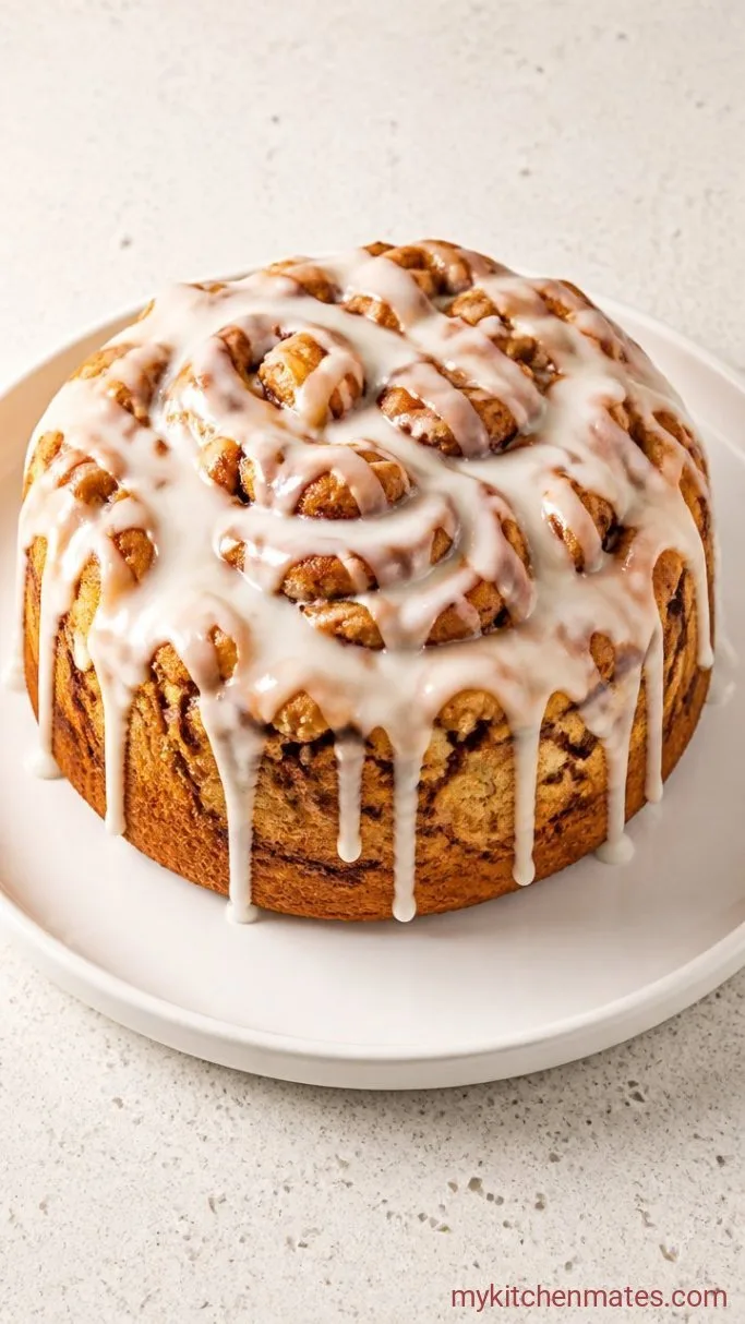 Cinnamon Roll Coffee Cake: All the Swirl, None of the Rolling Step 5: Drizzle the Vanilla Glaze