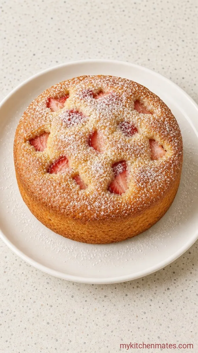 One Bowl Mini Strawberry Cake (So Moist, 6-Inch) Step 5: Dust and Serve