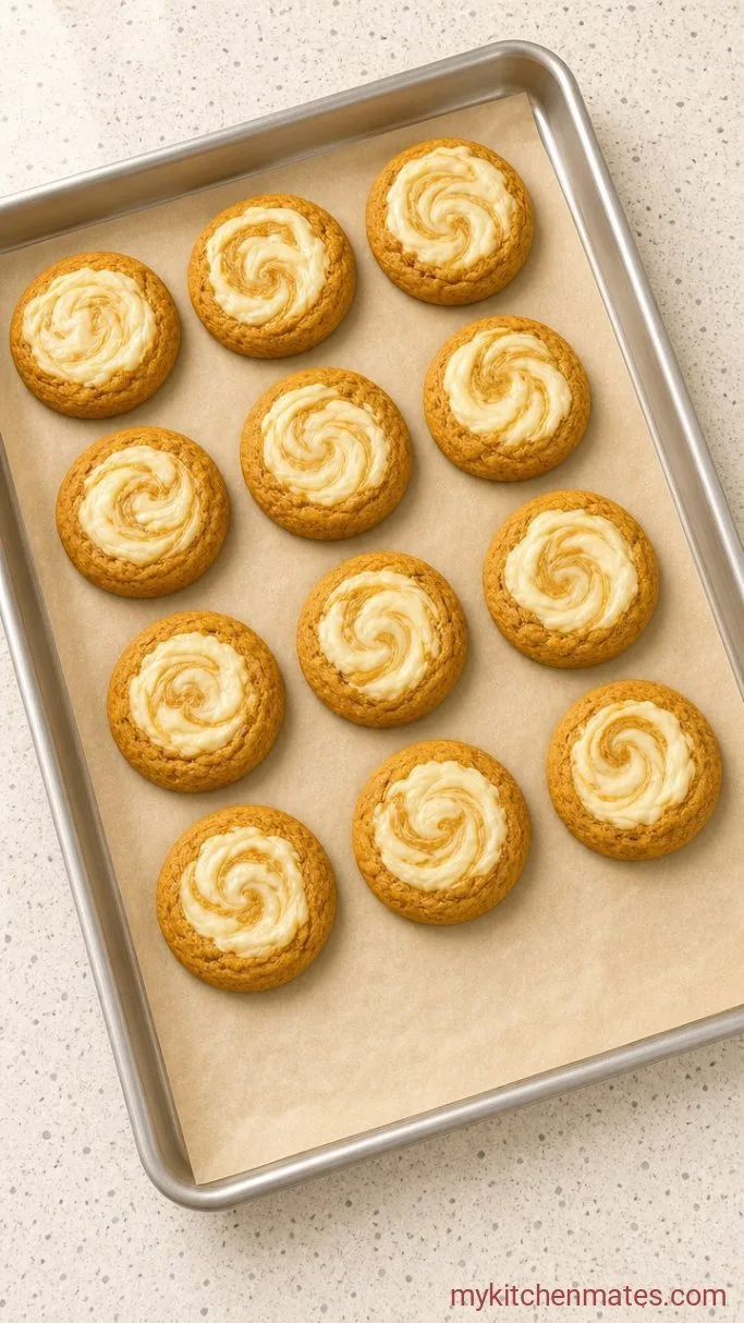 Soft Pumpkin Cheesecake Cookies with a Creamy Filling Step 5: Fill and Bake the Cookies