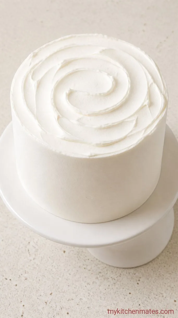 Rich Chocolate Cream Cake with Whipped Cream Frosting Step 5: Fill and Frost the Cake