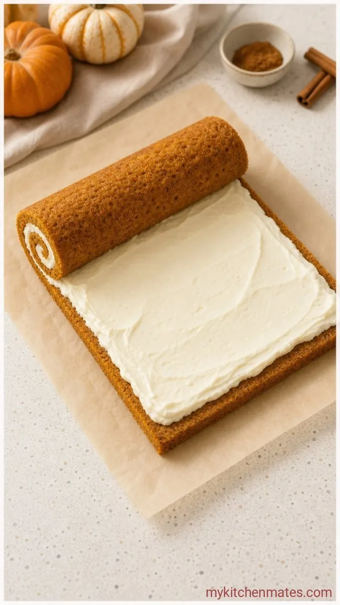 Step 5: Fill and Re-Roll the Cake