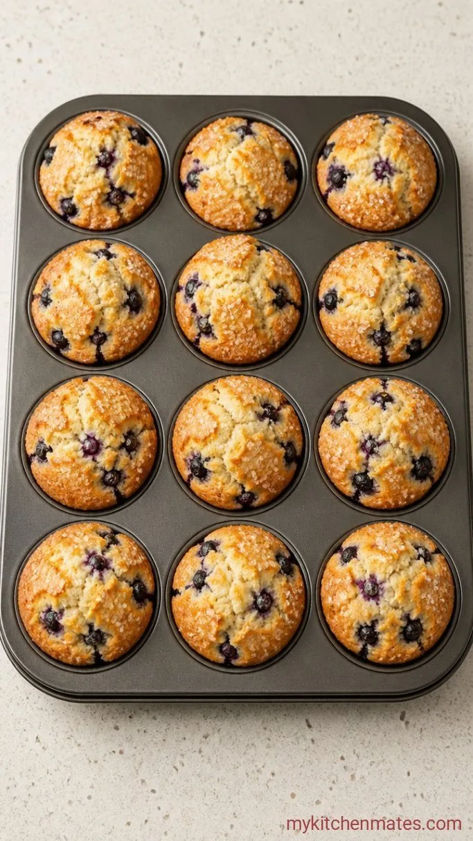 Jordan Marsh Blueberry Muffin Recipe: The Famous Sugary-Topped Muffins Step 5: Fill, Sugar, and Bake