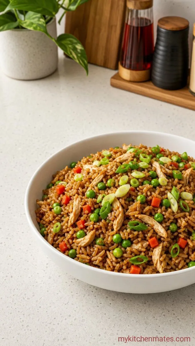 Quick Rotisserie Chicken Fried Rice Step 5: Finish and Serve