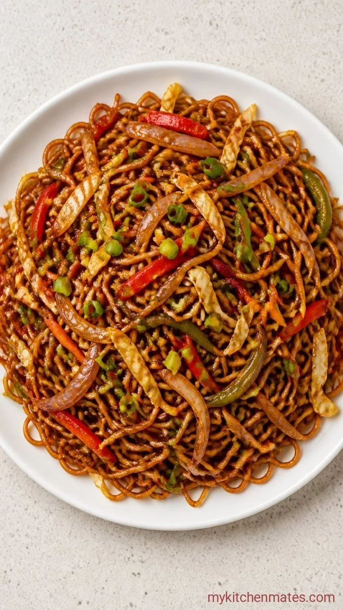 Quick Veg Hakka Noodles: 15-Minute Indo-Chinese Stir-Fry Step 5: Finish and Serve