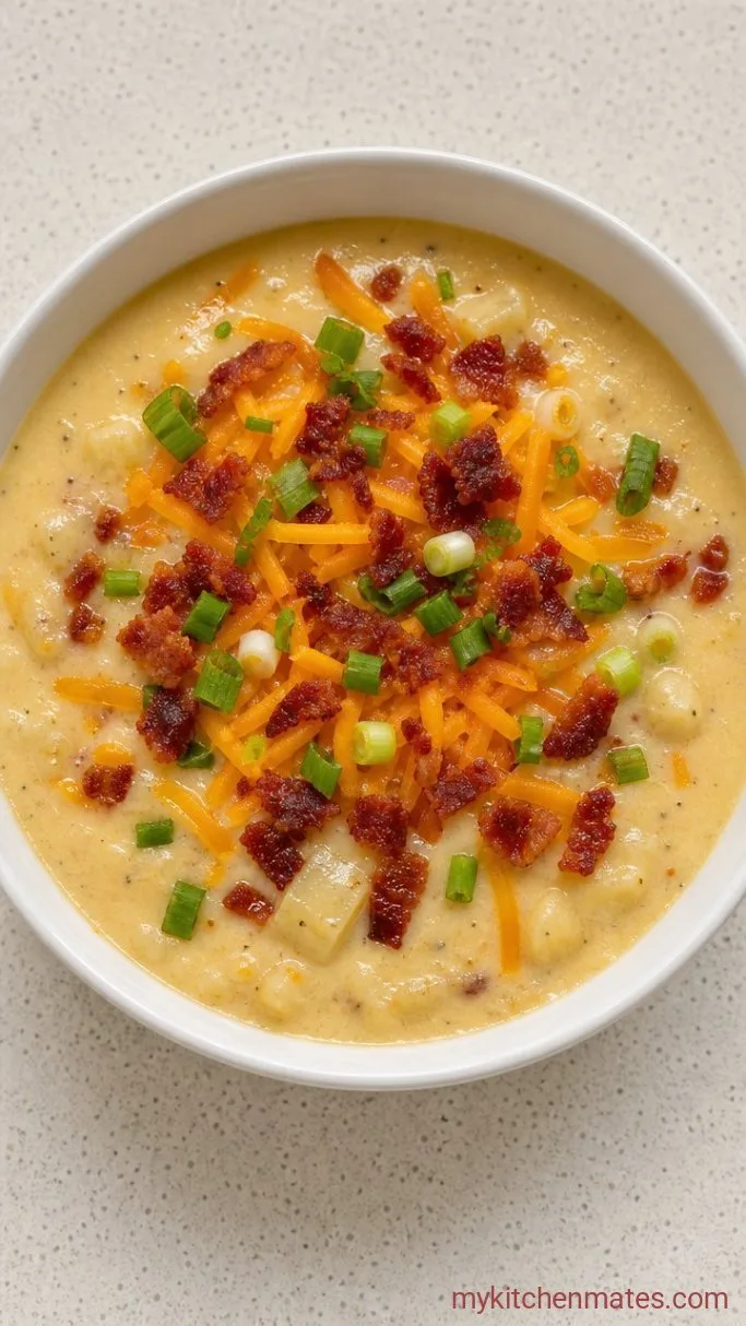 Creamy Outback Potato Soup (Just Like the Steakhouse) Step 5: Finish with Cheese and Toppings