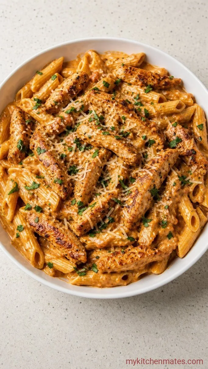 30-Minute Creamy Cajun Chicken Pasta Step 5: Finish with Parmesan and Parsley