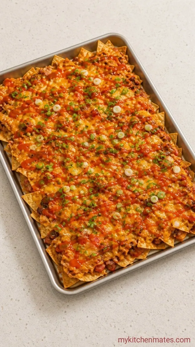 Crispy Crab Rangoon Nachos – No Folding Required Step 5: Finish with Sweet Chili Drizzle