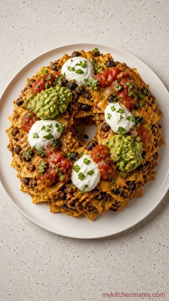 Cheesy Bundt Pan Nachos for Your Next Party Step 5: Flip and Finish with Cold Toppings