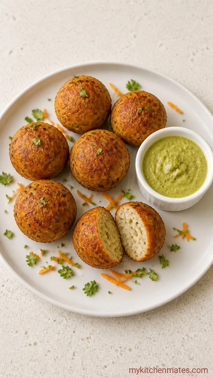 Quick Indian Appe Recipe (Crispy Rice-Lentil Dumplings) Step 5: Flip and Serve