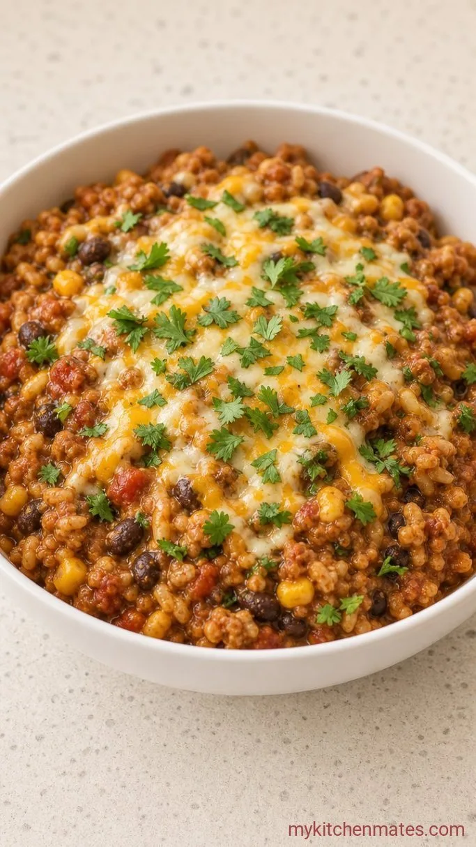 Quick One-Pan Ground Turkey Skillet Step 5: Fold in Beans and Corn and Serve