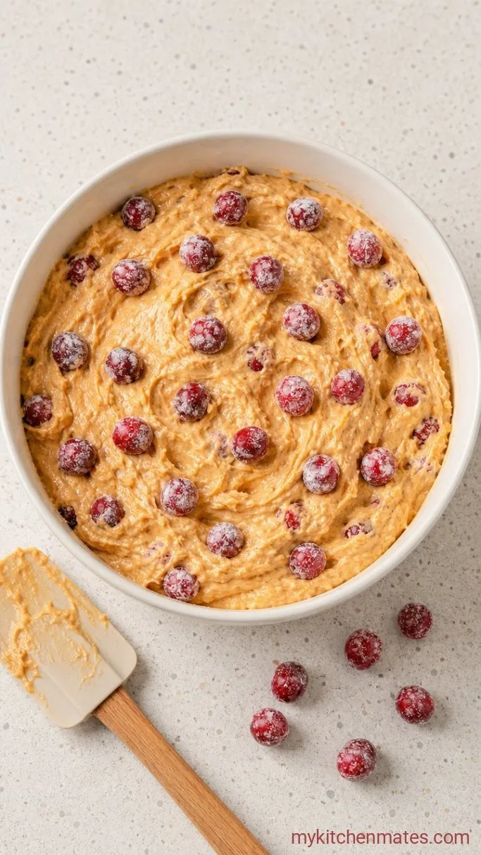 Moist Cranberry Orange Loaf Cake Step 5: Fold in the Cranberries