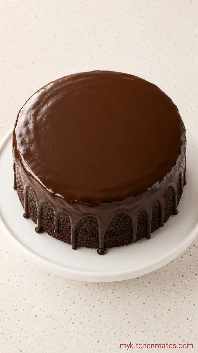 Rich Gluten Free Dairy Free Chocolate Cake Step 5: Frost and Serve