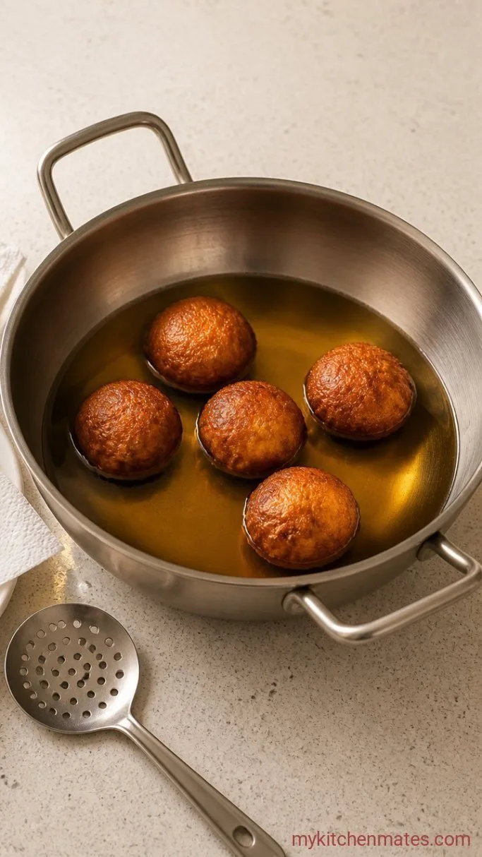 Step 5: Fry Until Deep Golden and Drain