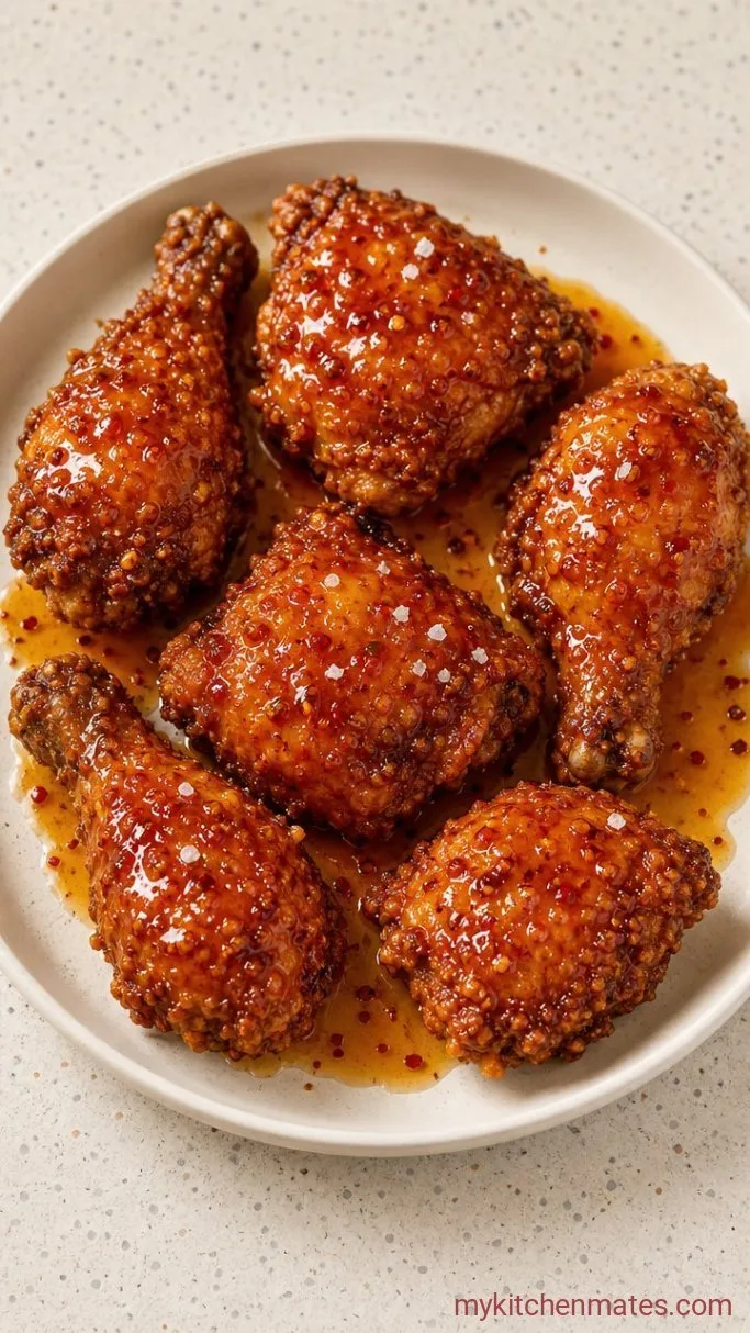 Crispy Hot Honey Fried Chicken Step 5: Glaze and Serve