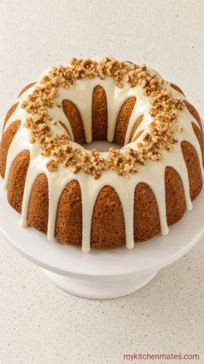Moist Spiced Carrot Bundt Cake with Cream Cheese Glaze Step 5: Glaze and serve