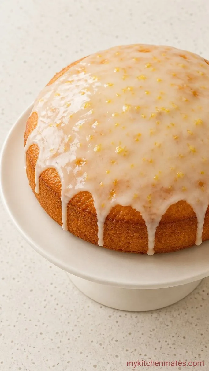Fluffy Lemon Sponge Cake with Tangy Lemon Glaze Step 5: Glaze and Serve