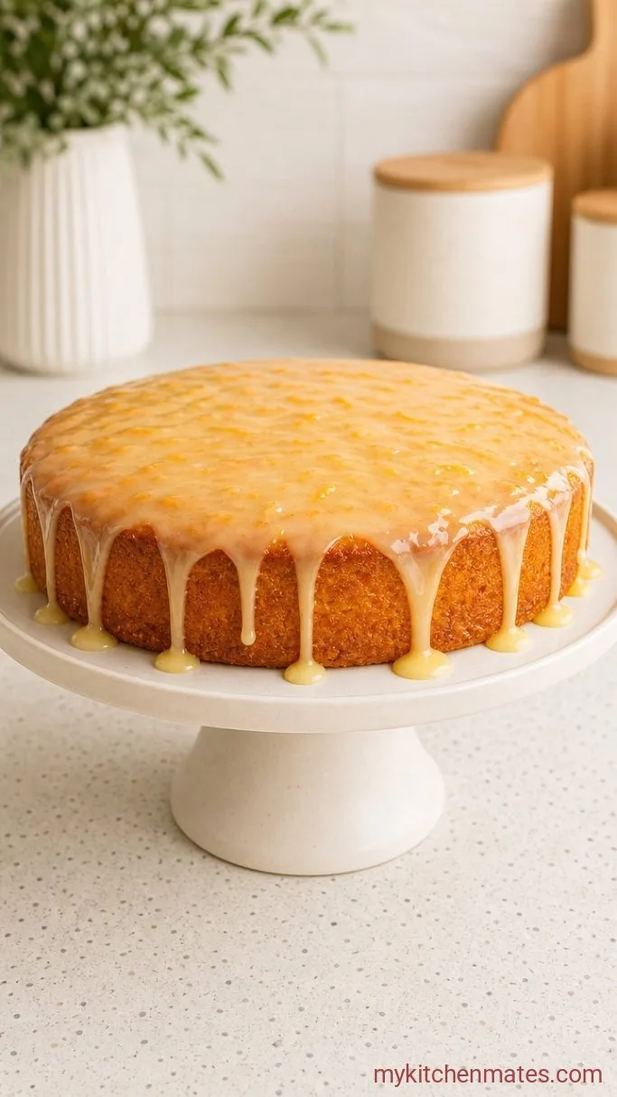 Moist Orange Ricotta Cake Step 5: Glaze and Serve