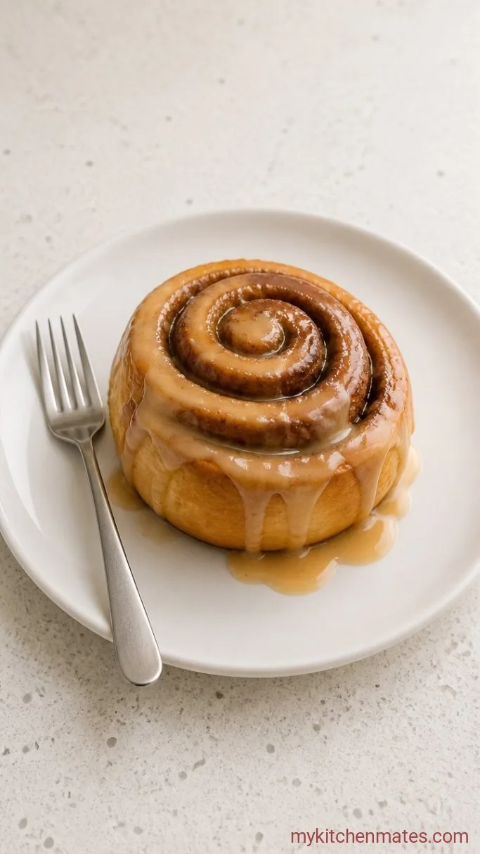 Sticky Apple Cider Cinnamon Rolls with Cider Glaze Step 5: Glaze and Serve